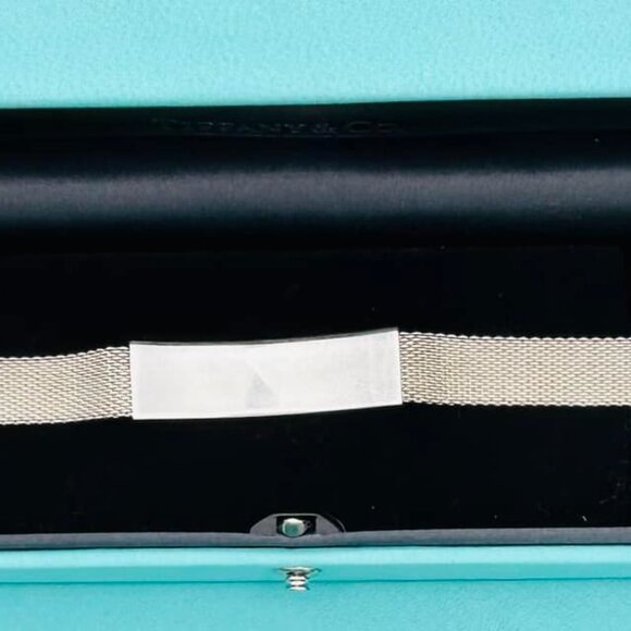 Tiffany & Co. Sterling Silver Somerset Mesh ID Retired Bracelet - Picture 5 of 9
